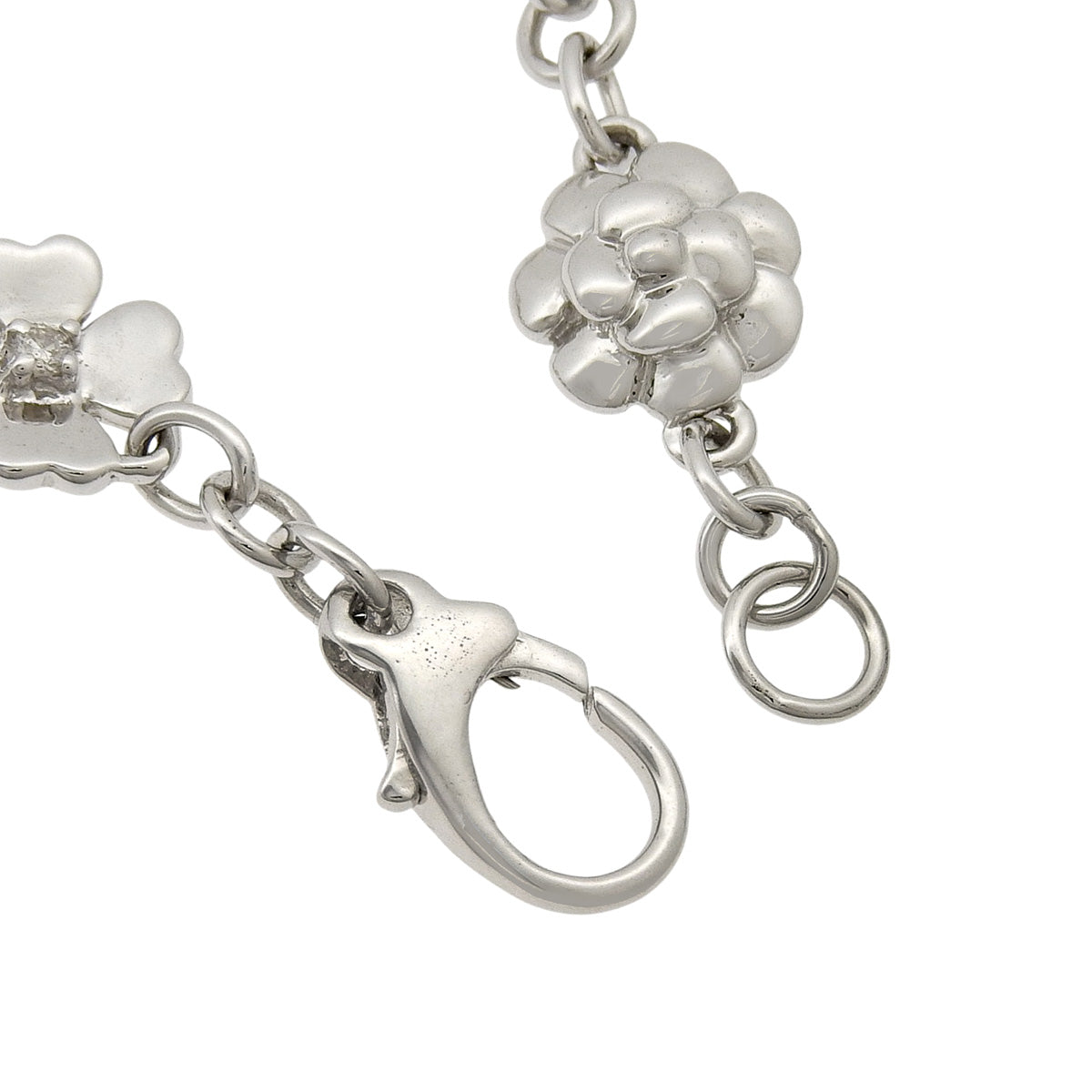 Diamond Flower Bracelet D0.13 K18 White Gold WG