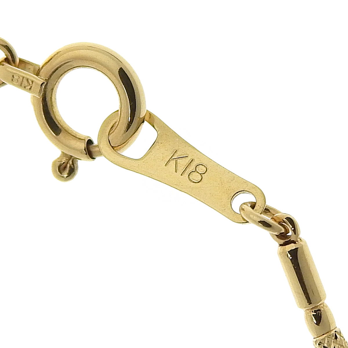 波浪链花朵钻石项链 D2.34 18K黄金