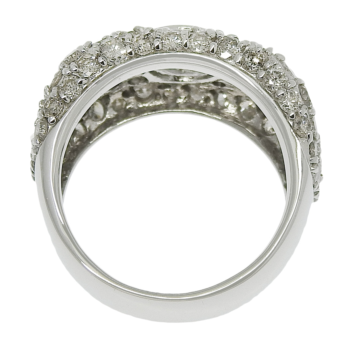 パヴェ ダイヤモンド リング D0.31,3.07 ホワイトゴールド K18WG