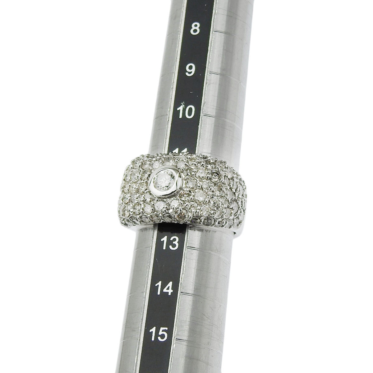 密镶钻石戒指 D0.31,3.07 白金 K18WG