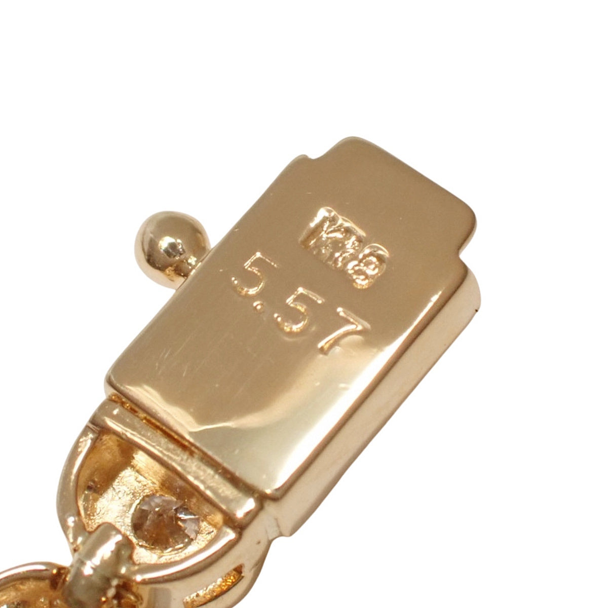 Tennis Diamond Necklace D5.57 Yellow Gold K18YG 30.5g