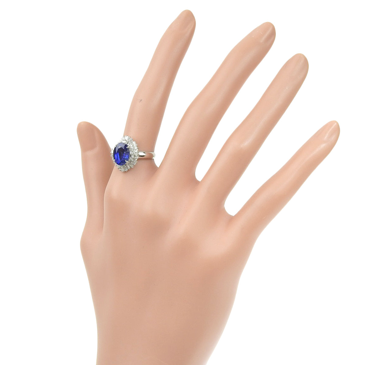 サファイア ダイヤモンド リング S3.22/D0.45 プラチナ Pt900