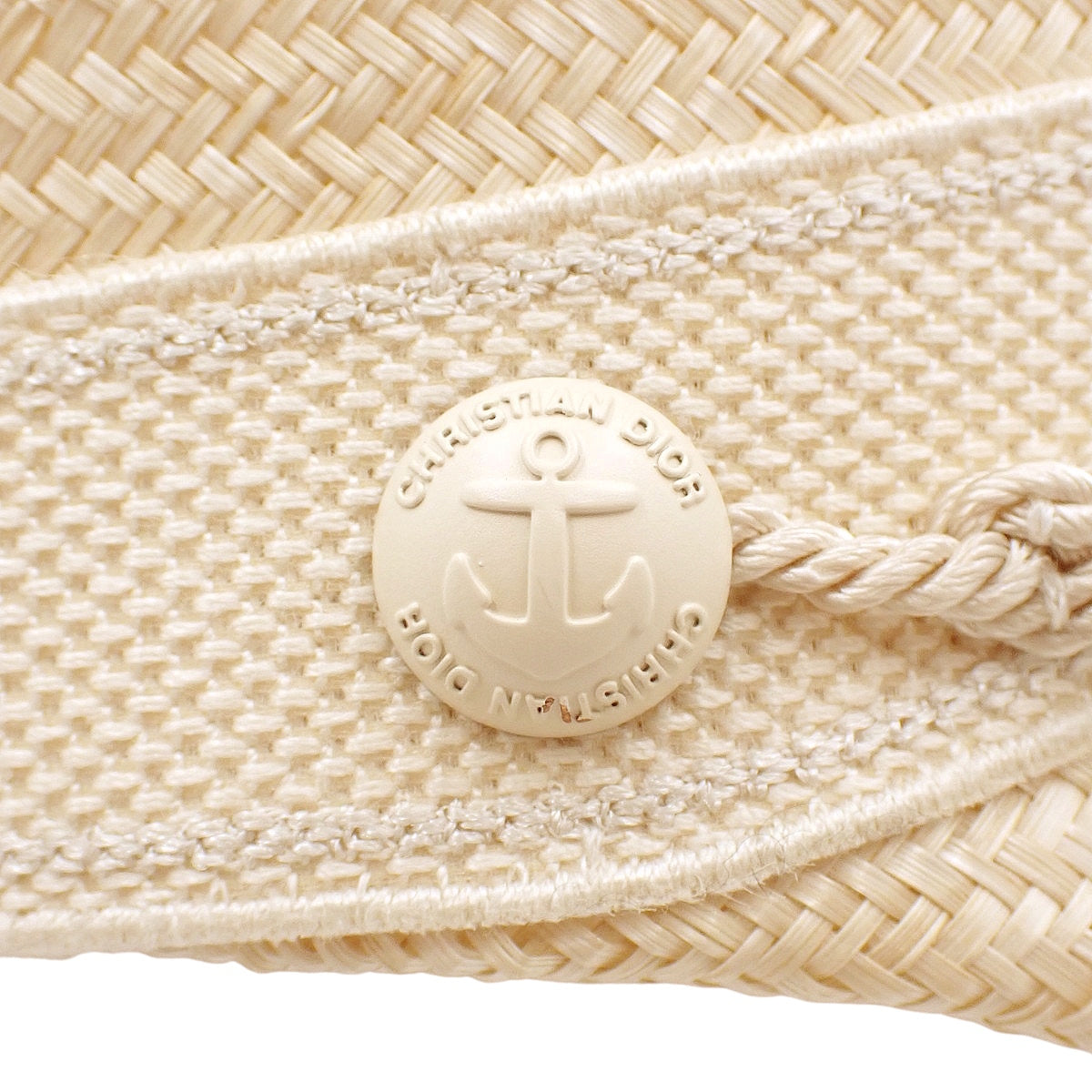 Straw Travel Cap, Size 57, Linen, Beige