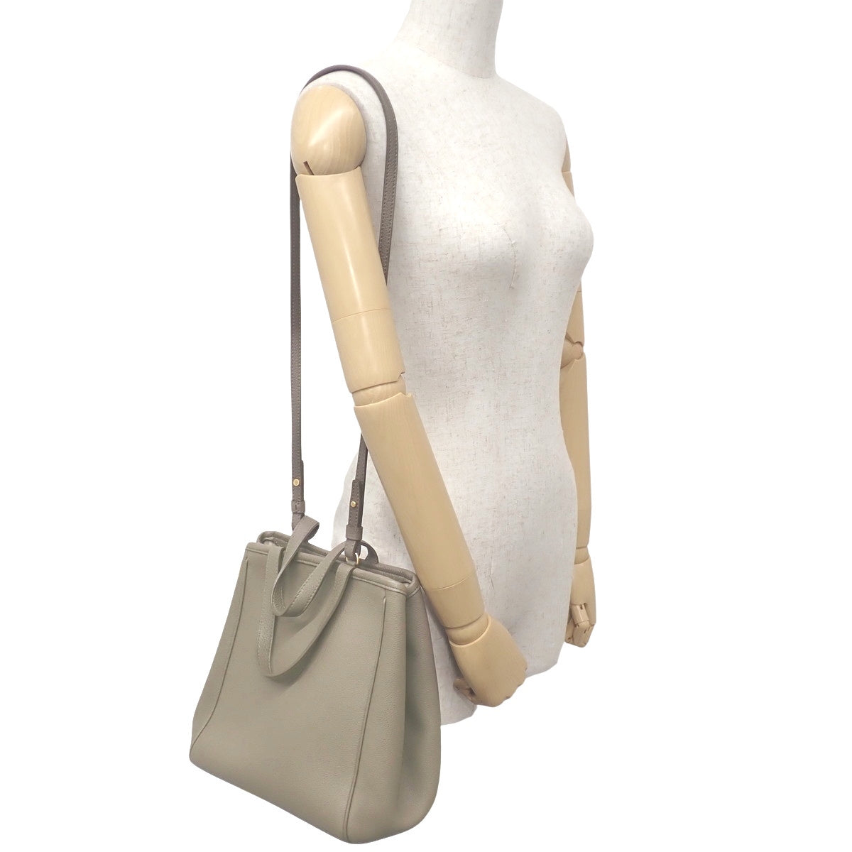 Small Fold Cava Leather Greige