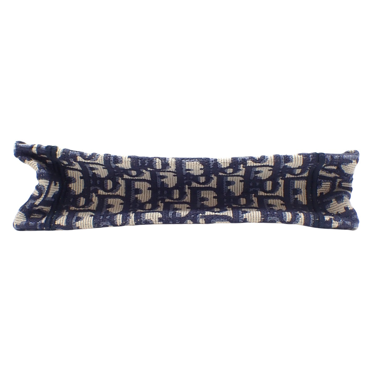 Book Tote Bag Mini Oblique Canvas Navy Beige