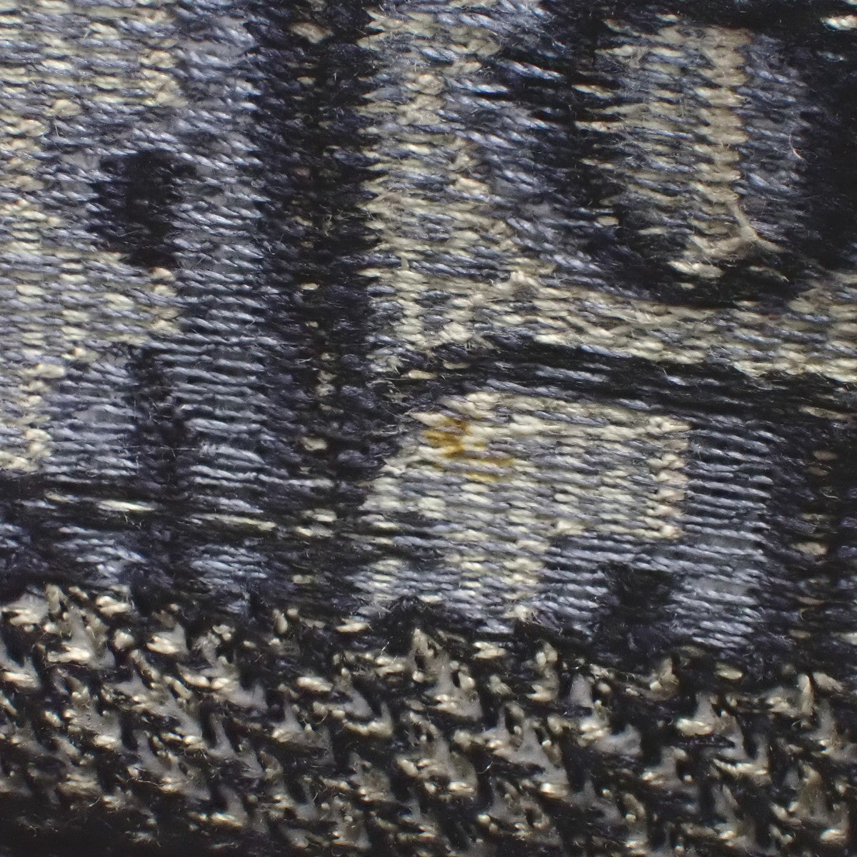 迷你斜纹帆布书包手提包海军蓝米色