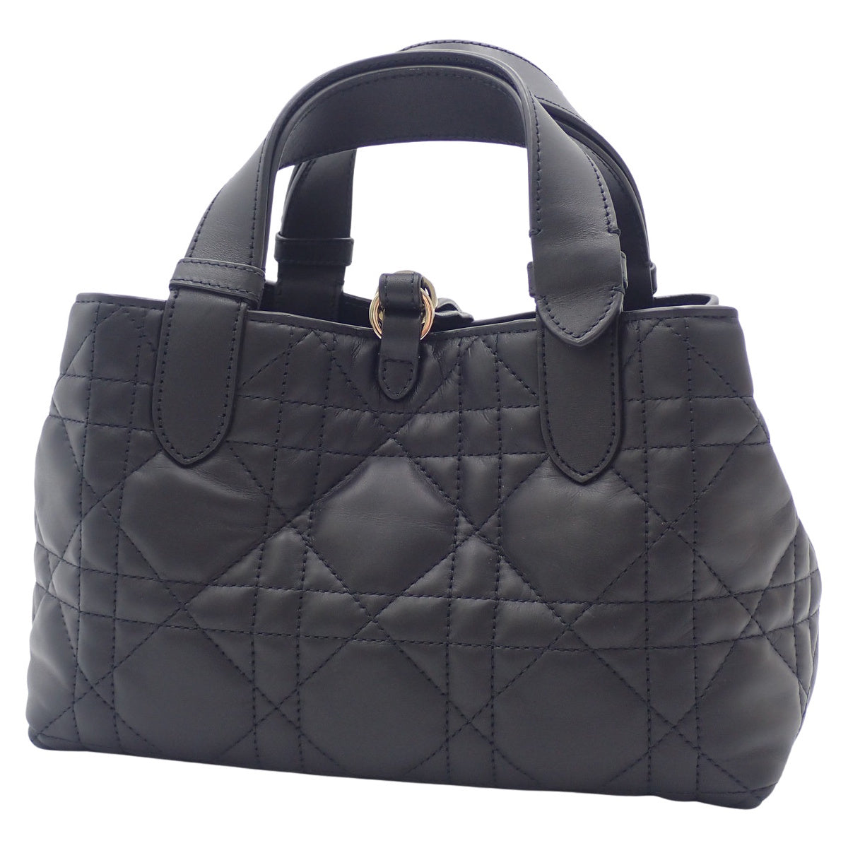 Macrocannage Toujours Small Bag in Calfskin, Black, M2822OSHJ