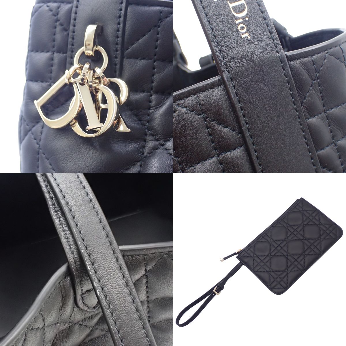 Macrocannage Toujours Small Bag in Calfskin, Black, M2822OSHJ