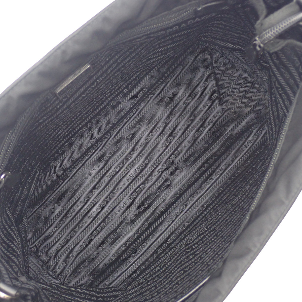 Triangle Logo Re-Nylon Tote Bag, Black