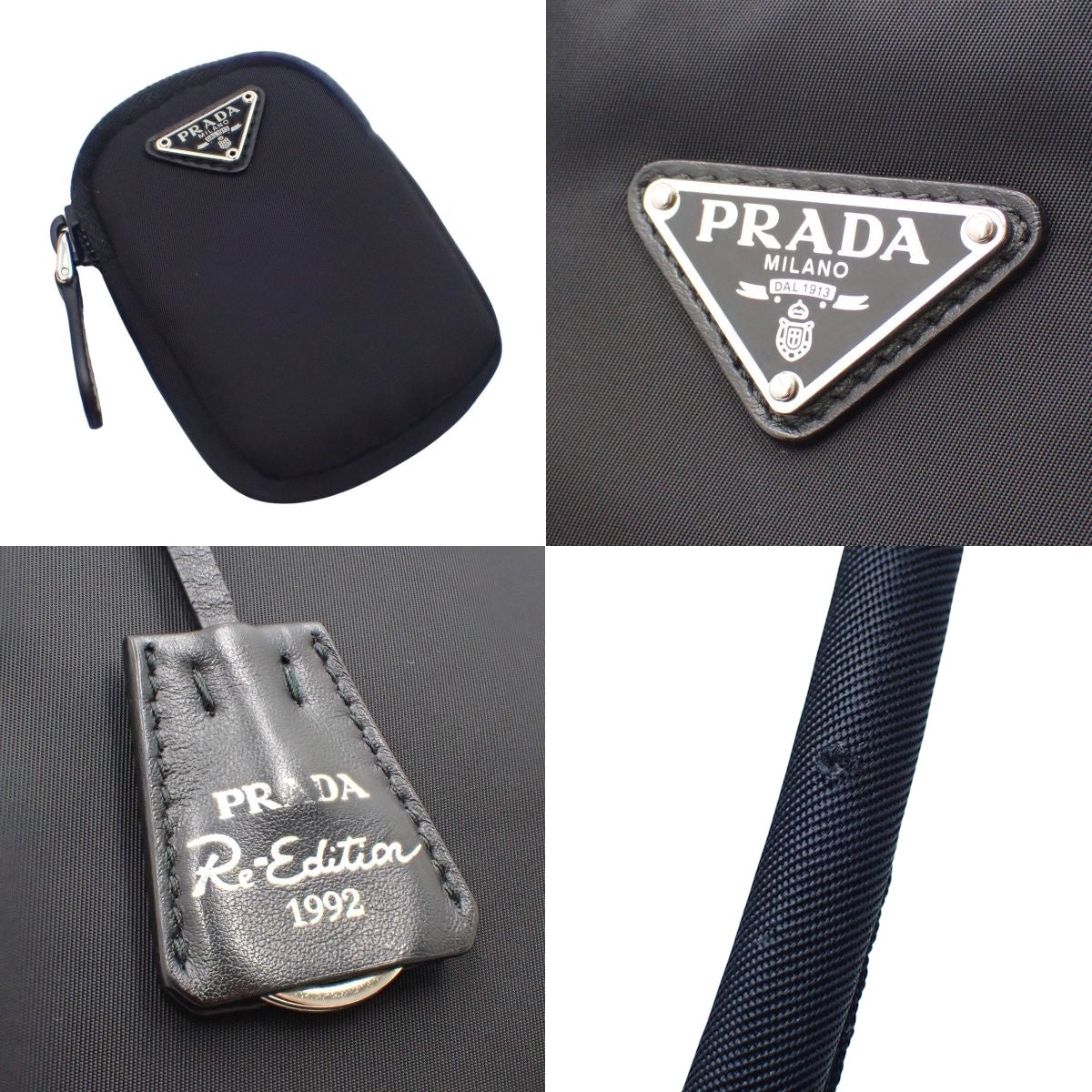 Triangle Logo Re-Nylon Tote Bag, Black