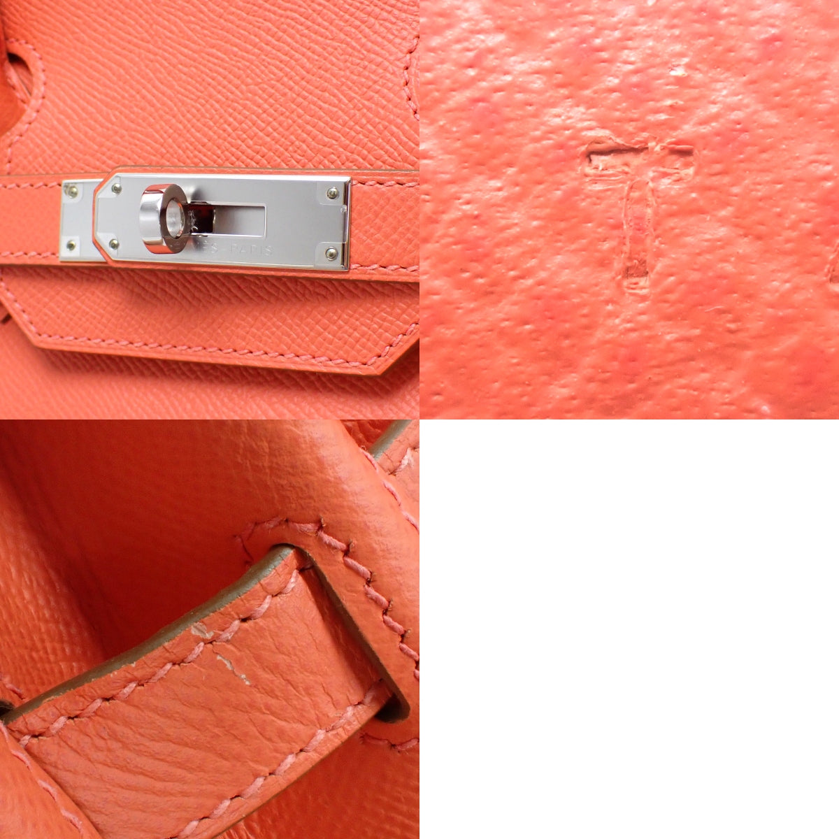 Birkin 30 in Epsom leather with palladium hardware and Rose Jaipur T stamp