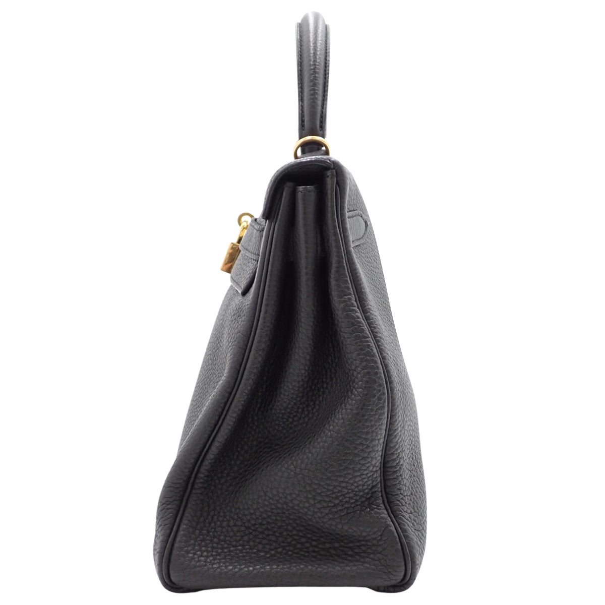 Kelly 32(内缝)Togo 黑色,金色五金配件,Q 印记