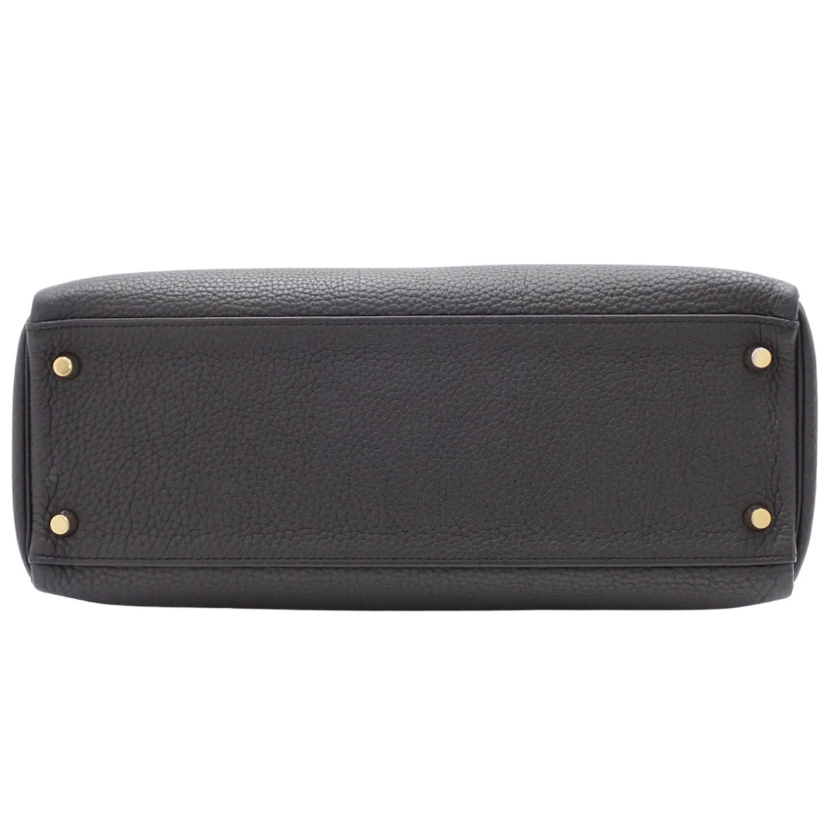 Kelly 32(内缝)Togo 黑色,金色五金配件,Q 印记