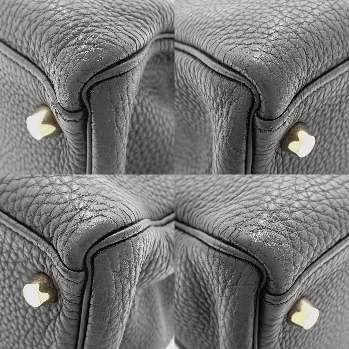 Kelly 32(内缝)Togo 黑色,金色五金配件,Q 印记