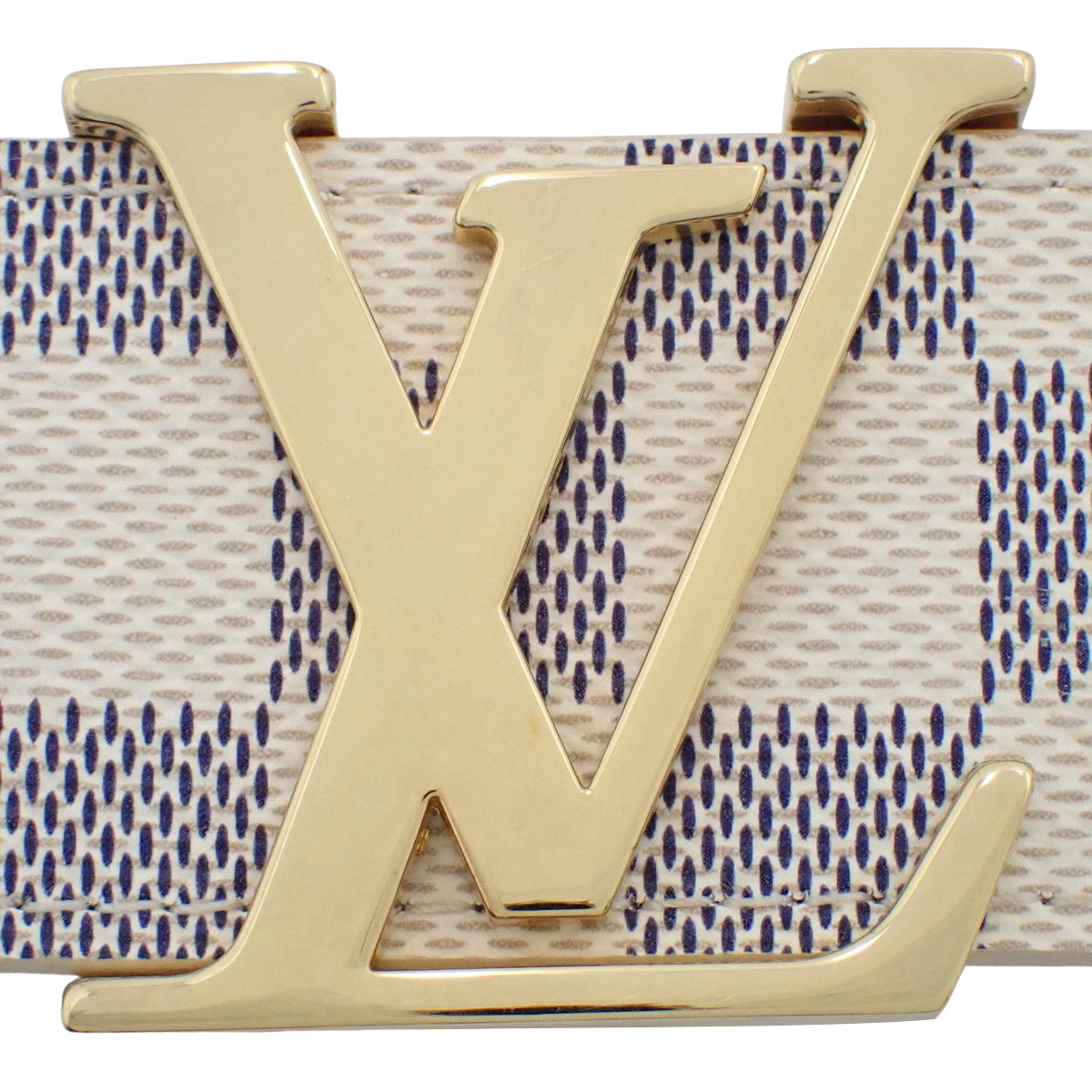 Damier Azur Belt LV Initials 85/34 M9609