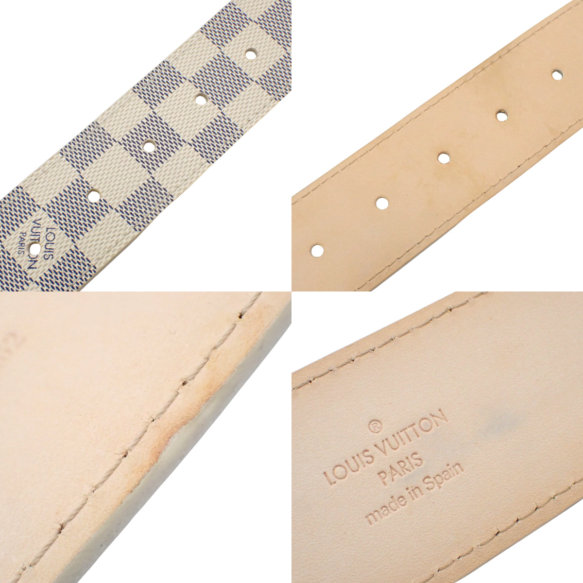 ダミエアズール サンチュール LV イニシャル 85/34 M9609