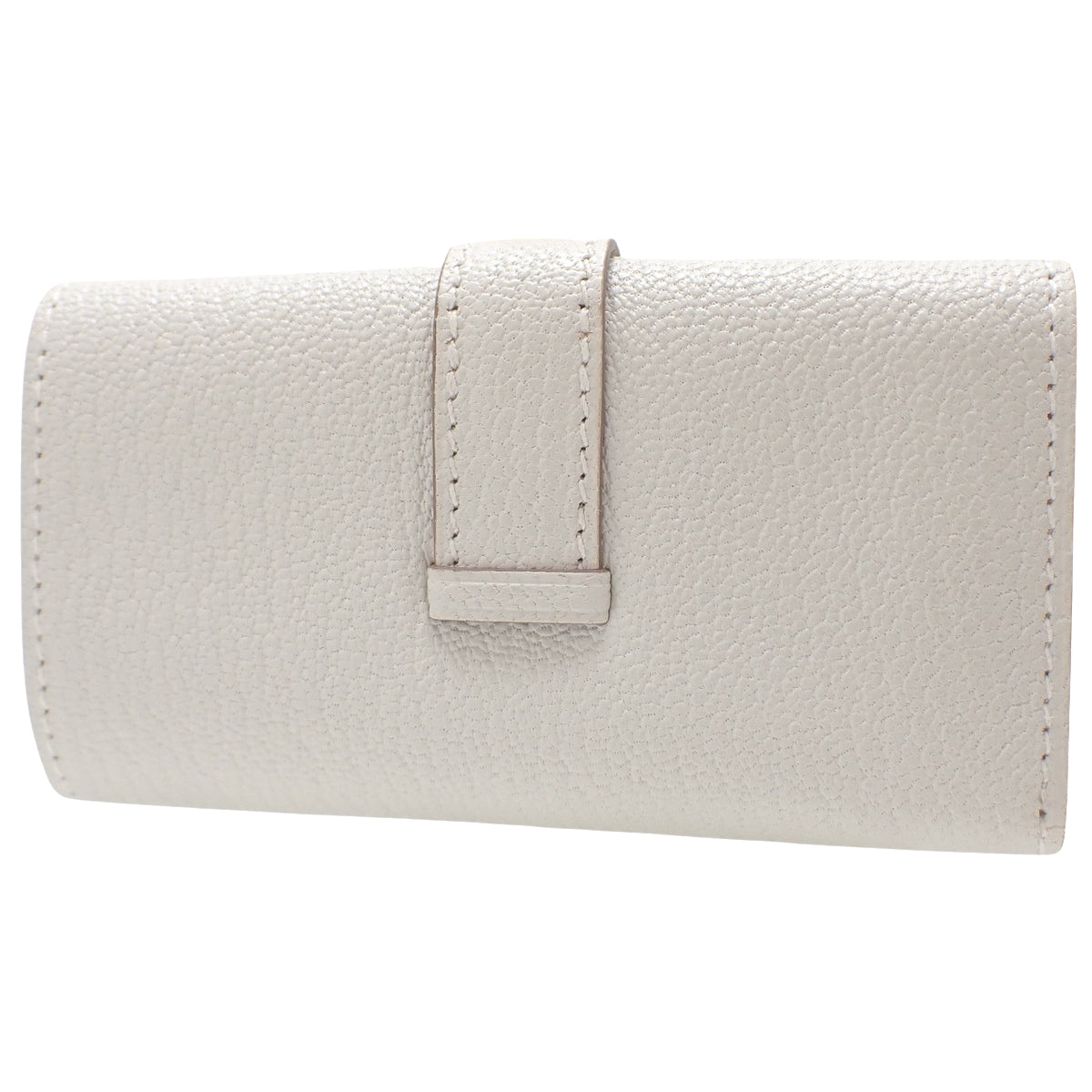 Bearn 钥匙包,Chevre,钯金配件,蘑菇色,B 印章