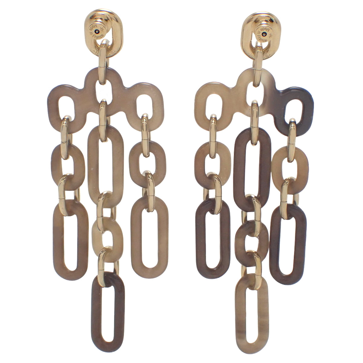 Régille 水牛角金属耳环(GP)