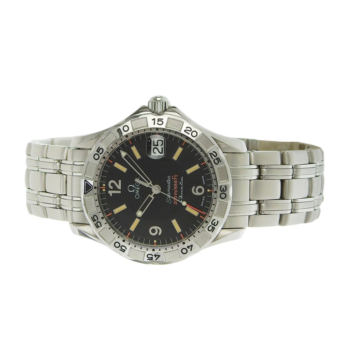 シーマスター 2516.50 SS ブラック オートクォーツ メンズ