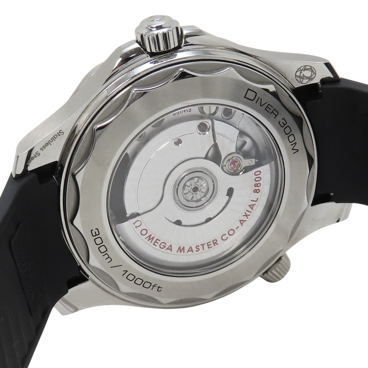 海马系列300米潜水表 210.32.42.20.01.001 精钢/橡胶表带 黑色 自动上链