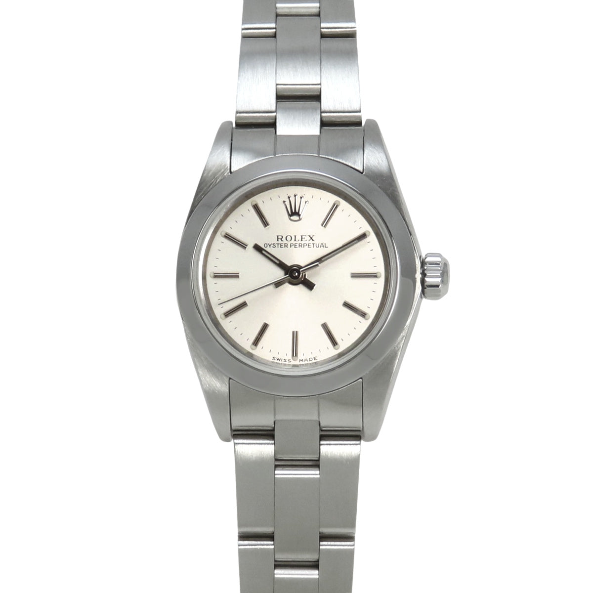 76080 蚝式恒动型 不锈钢 A字头 自动上链 银色