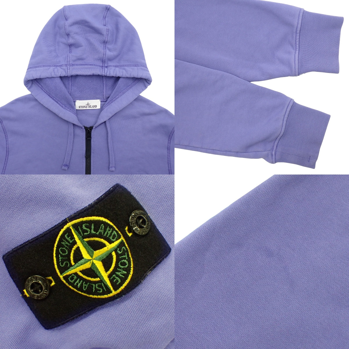 STONE ISLAND Stone Island Zip-up Hoodie, Size M