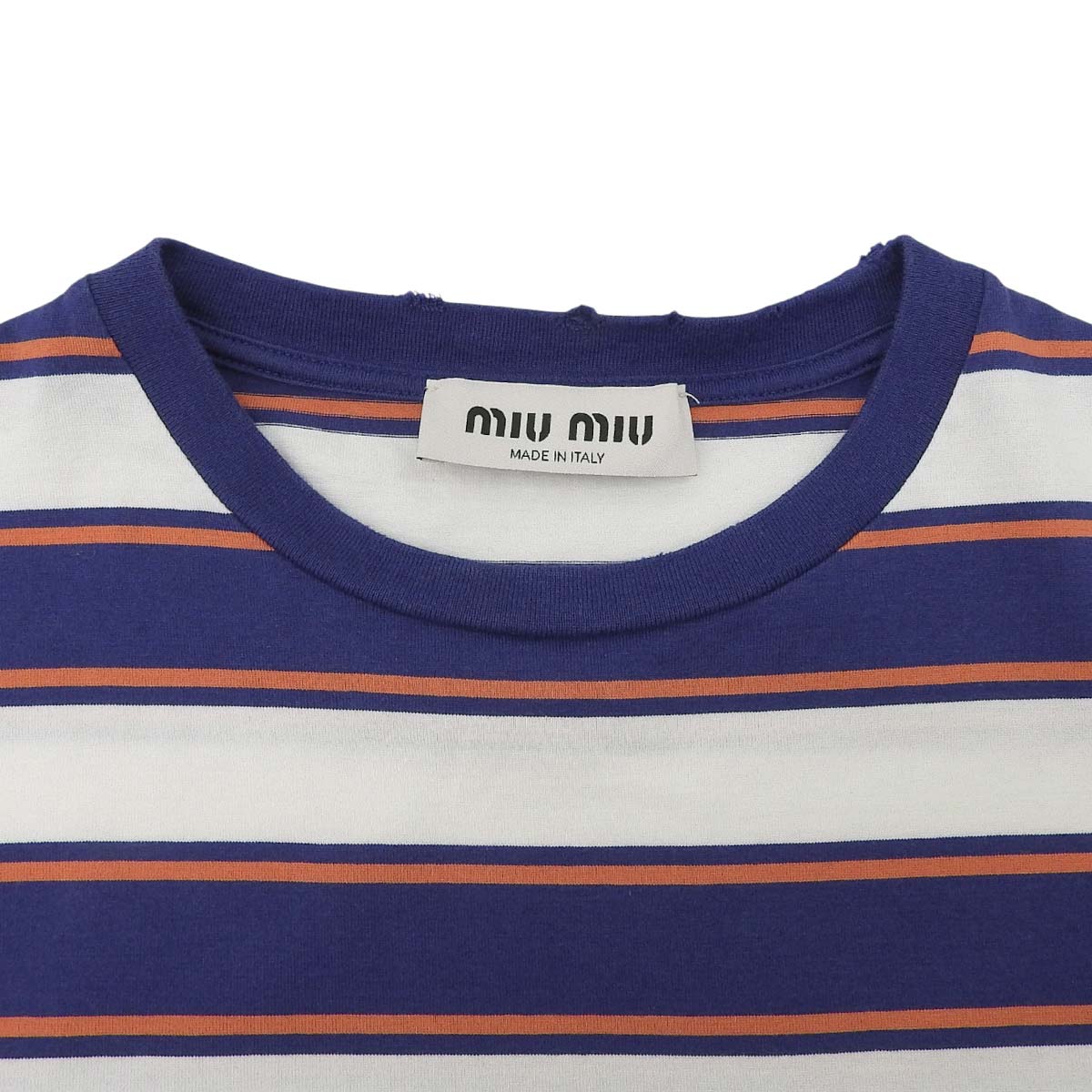 2024年款 XS码 短袖 破洞条纹T恤