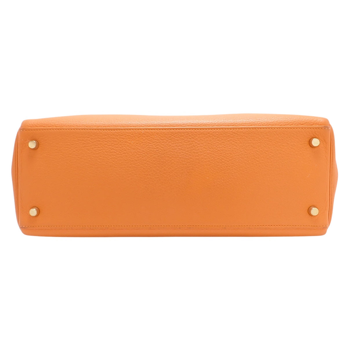 Kelly 35 (inner-stitched) Toron Clematis Orange, gold hardware, □H stamp.