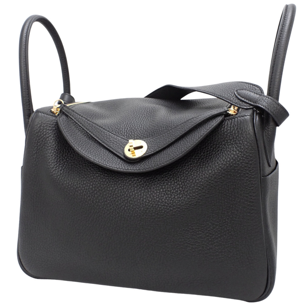 リンディ30 トリヨンクレマンス ブラック ゴールド金具 Z刻