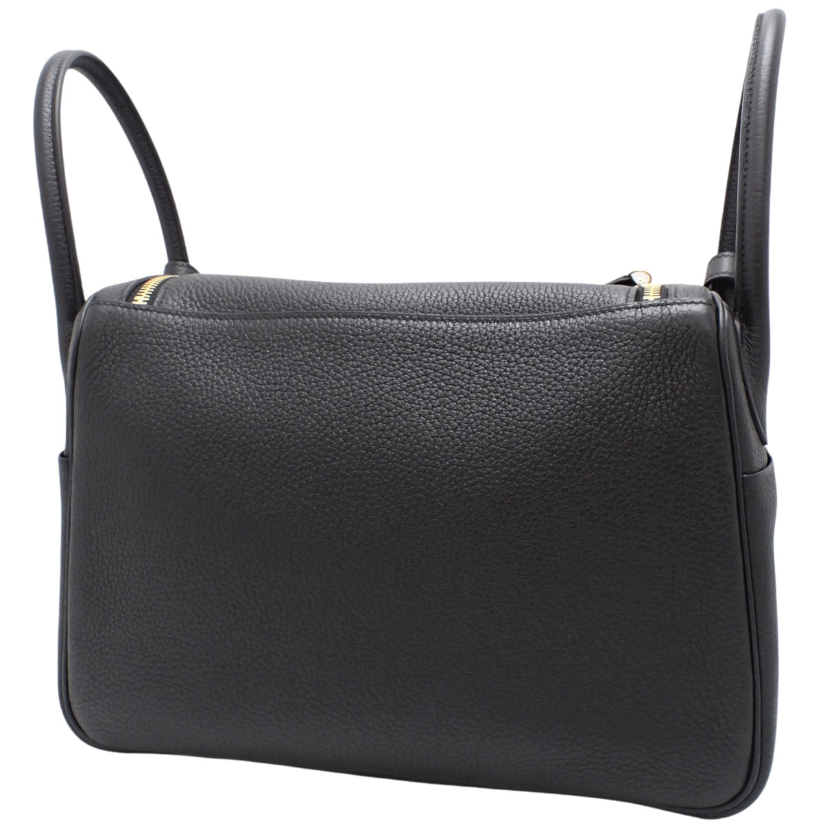 Lindy 30,Taurillon Clemence皮革,黑色,金色五金件,Z刻印。