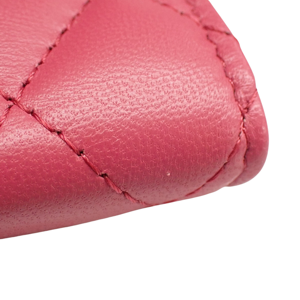 Matelasse Coco Mark Tri-Fold Wallet, Lambskin, Pink