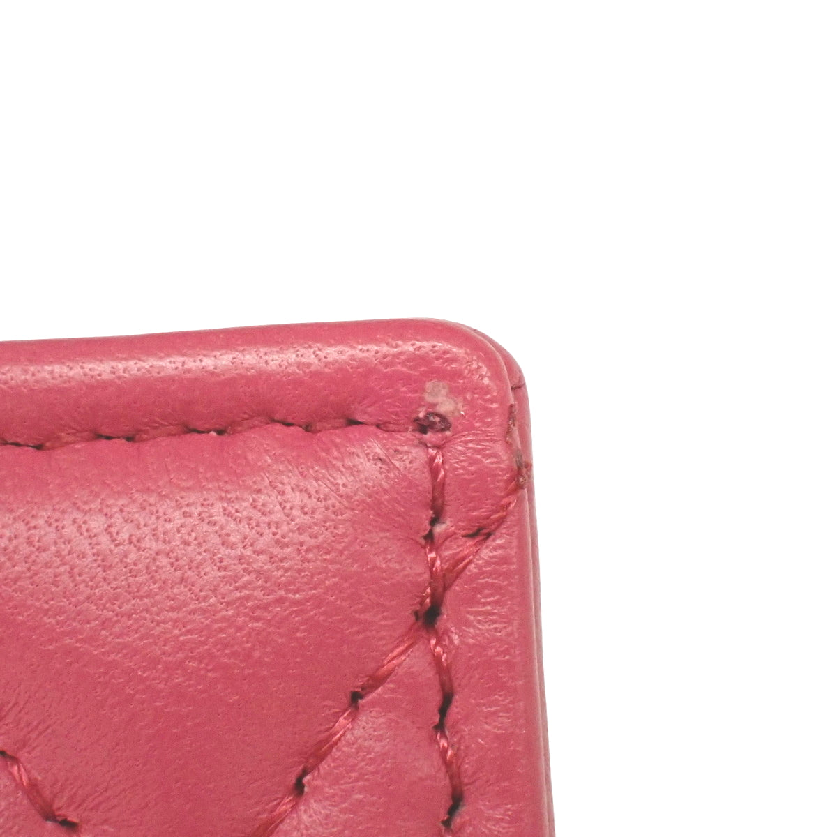 Matelasse Coco Mark Tri-Fold Wallet, Lambskin, Pink