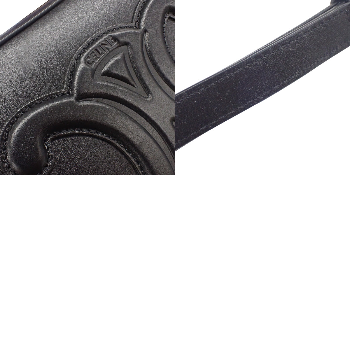 Triomphe Camera Shoulder Bag, Calfskin, Black, 199183DU3.38NO