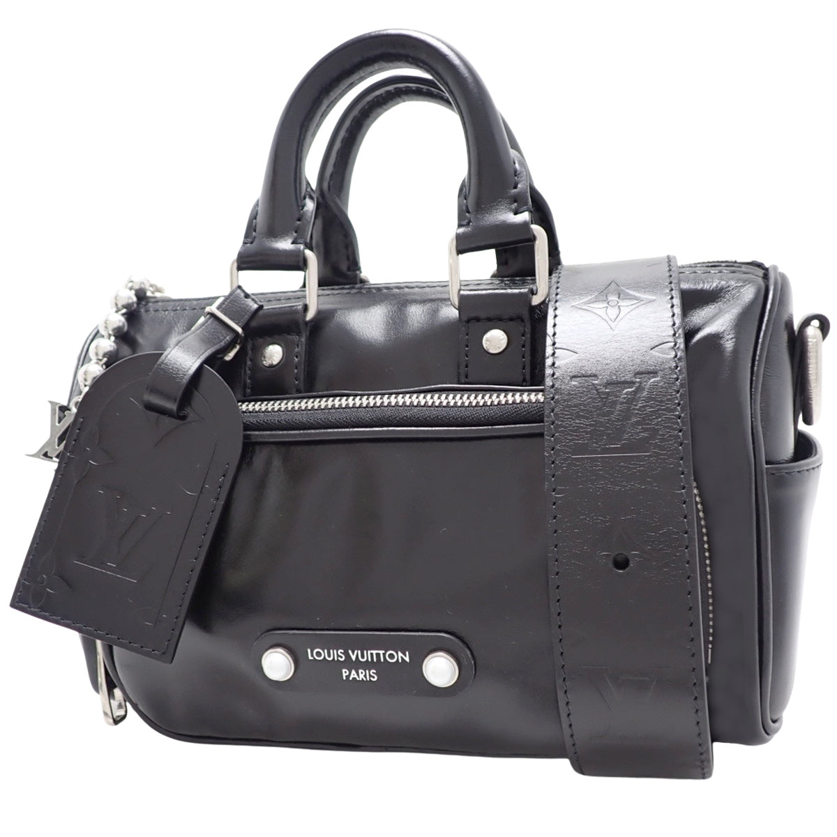 Keypole Keypole Cargo Shoulder Bag 25 Calfskin Black M13988