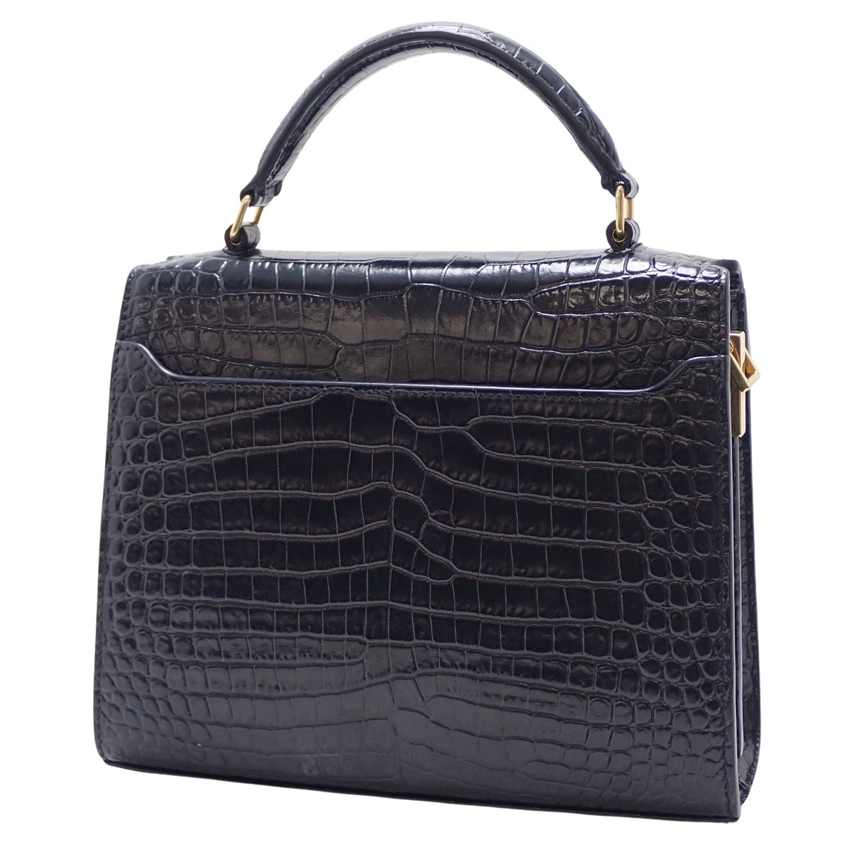 Cassandra Mini Top Handle Calfskin Black 623930