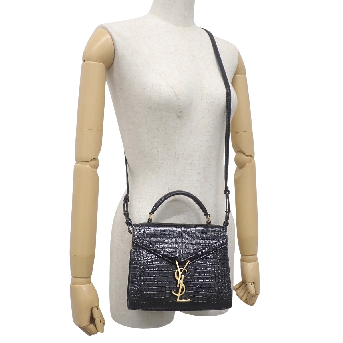 Cassandra Mini Top Handle Calfskin Black 623930