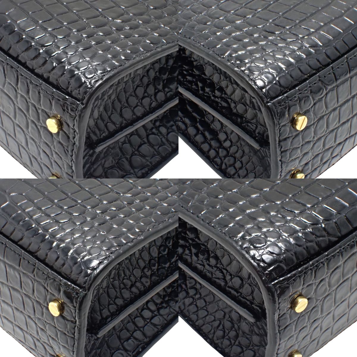 Cassandra Mini Top Handle Calfskin Black 623930