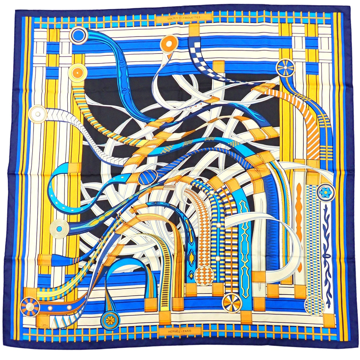 Voltes et Pirouettes ヴォルト・エ・ピルエット 90厘米方巾 真丝