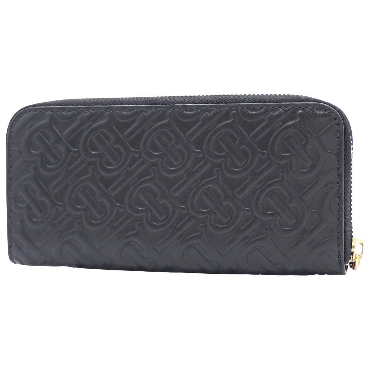 TB Monogram Long Wallet, Leather, Black, 8011601