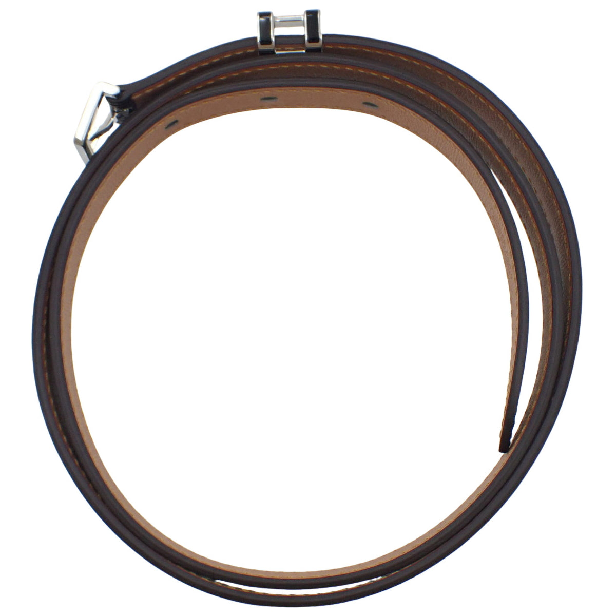 Belt, Pop'H 15 80, Epsom calfskin, palladium hardware, W stamp.