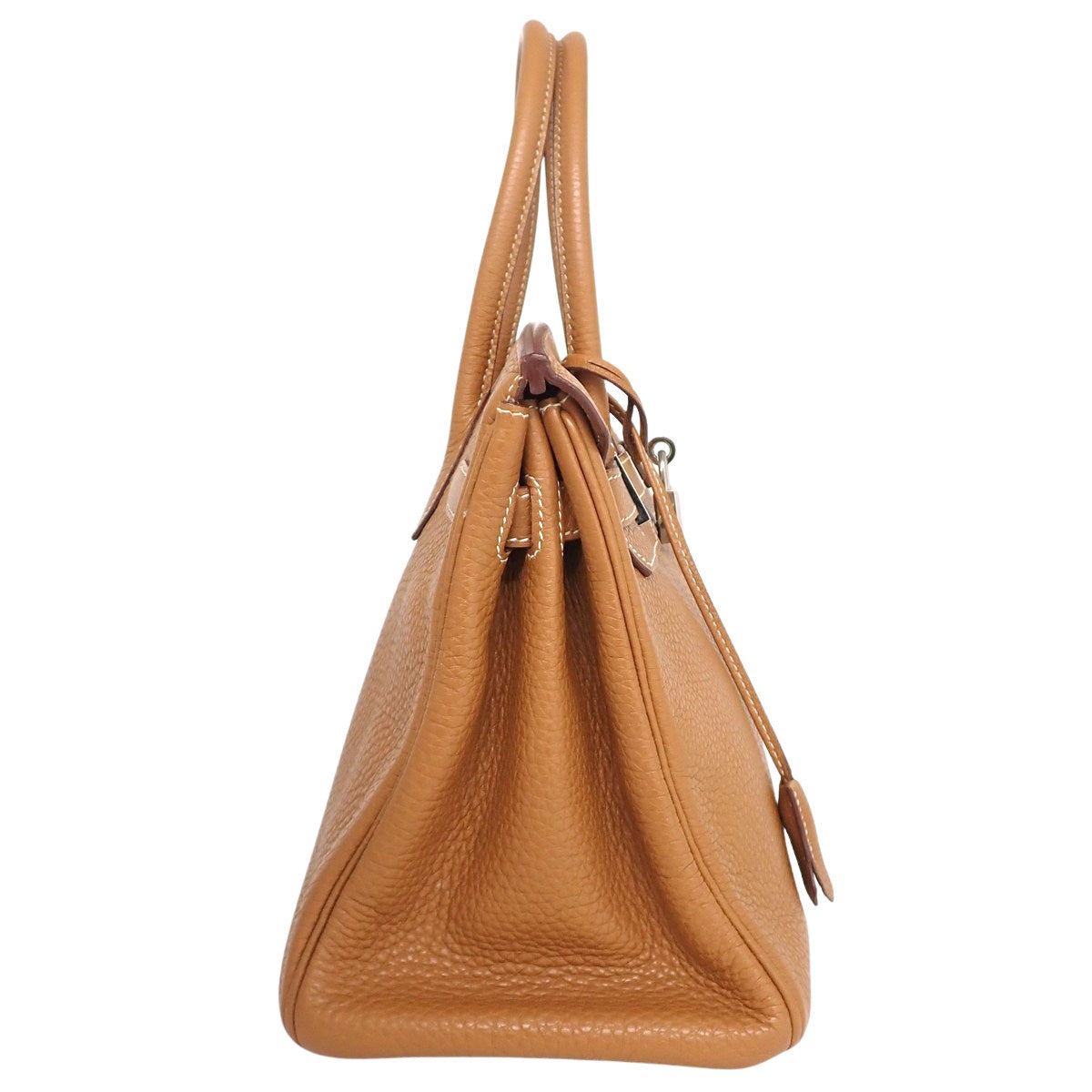 Birkin 30 Togo 金色包身,银色五金配件,K 字印记