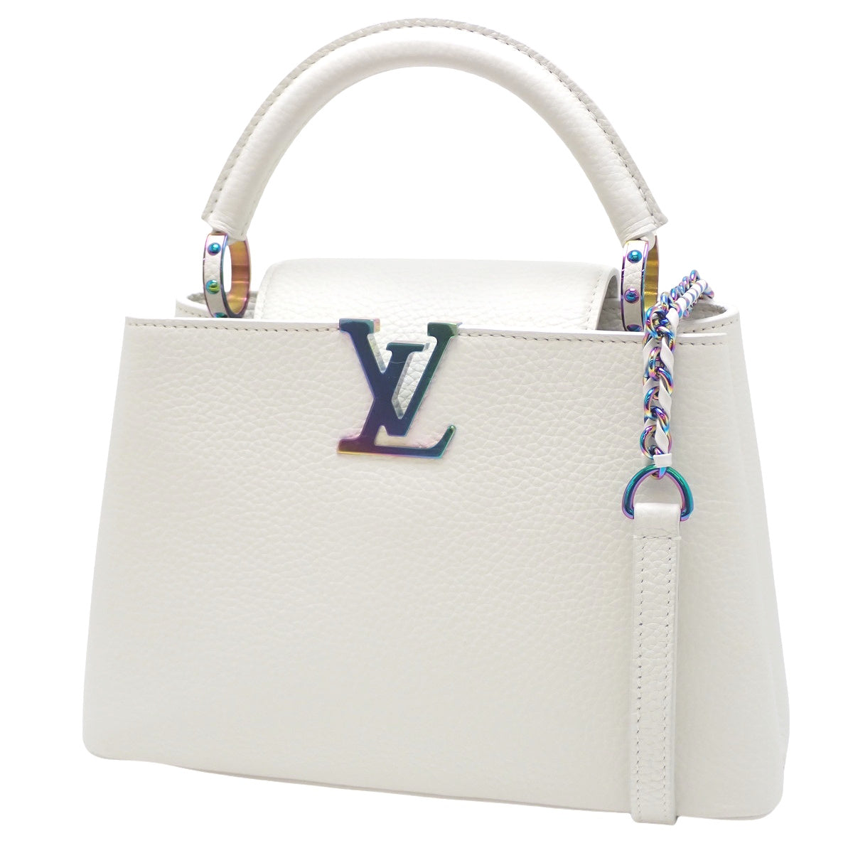 Capucine BB Snow, Triomphe Leather, White, M22054