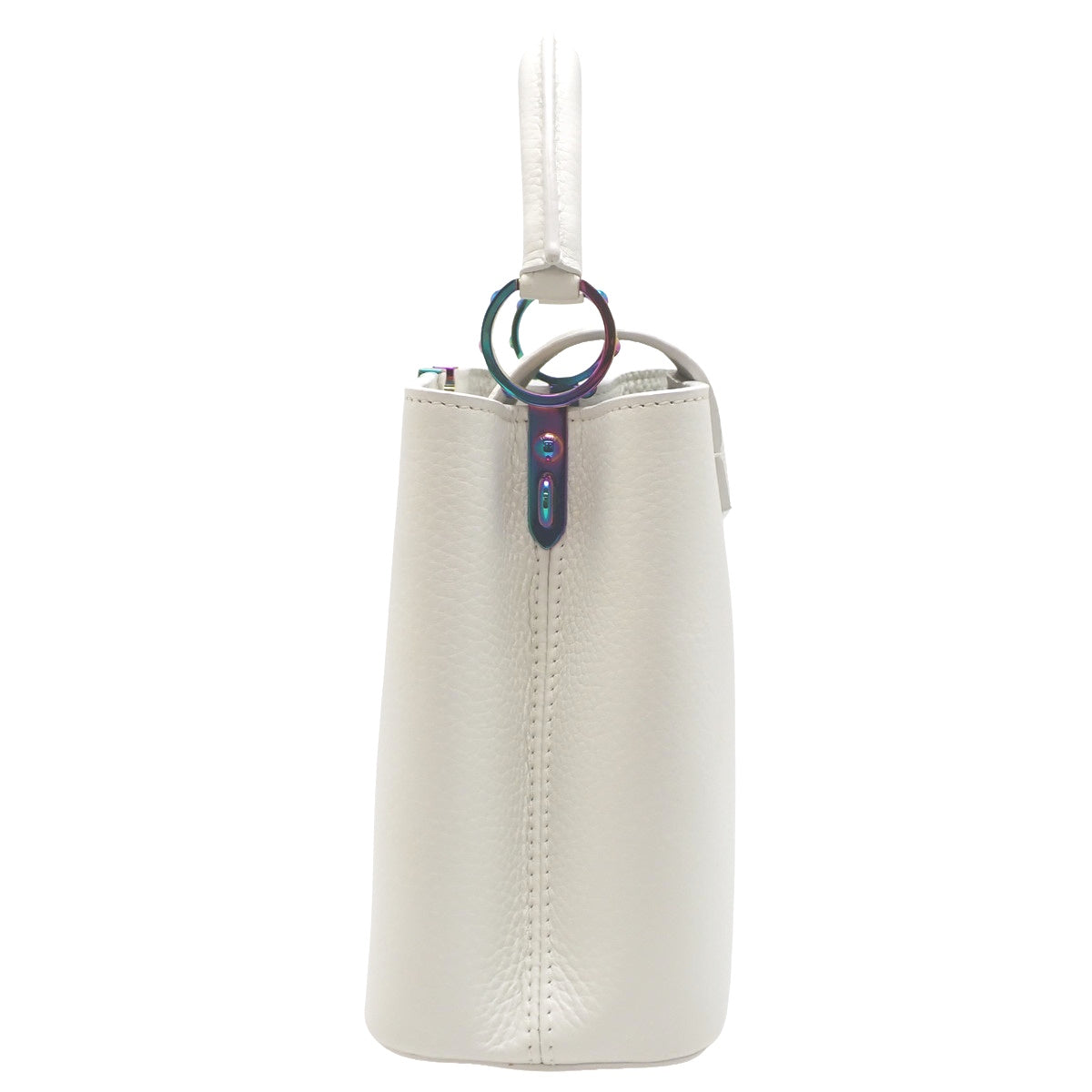 Capucine BB Snow, Triomphe Leather, White, M22054