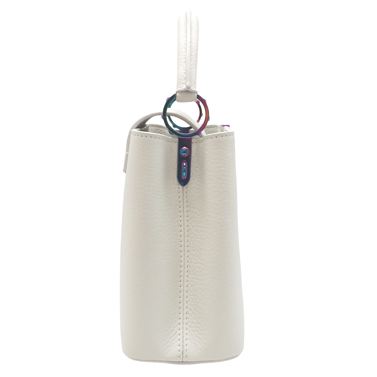 Capucine BB Snow, Triomphe Leather, White, M22054