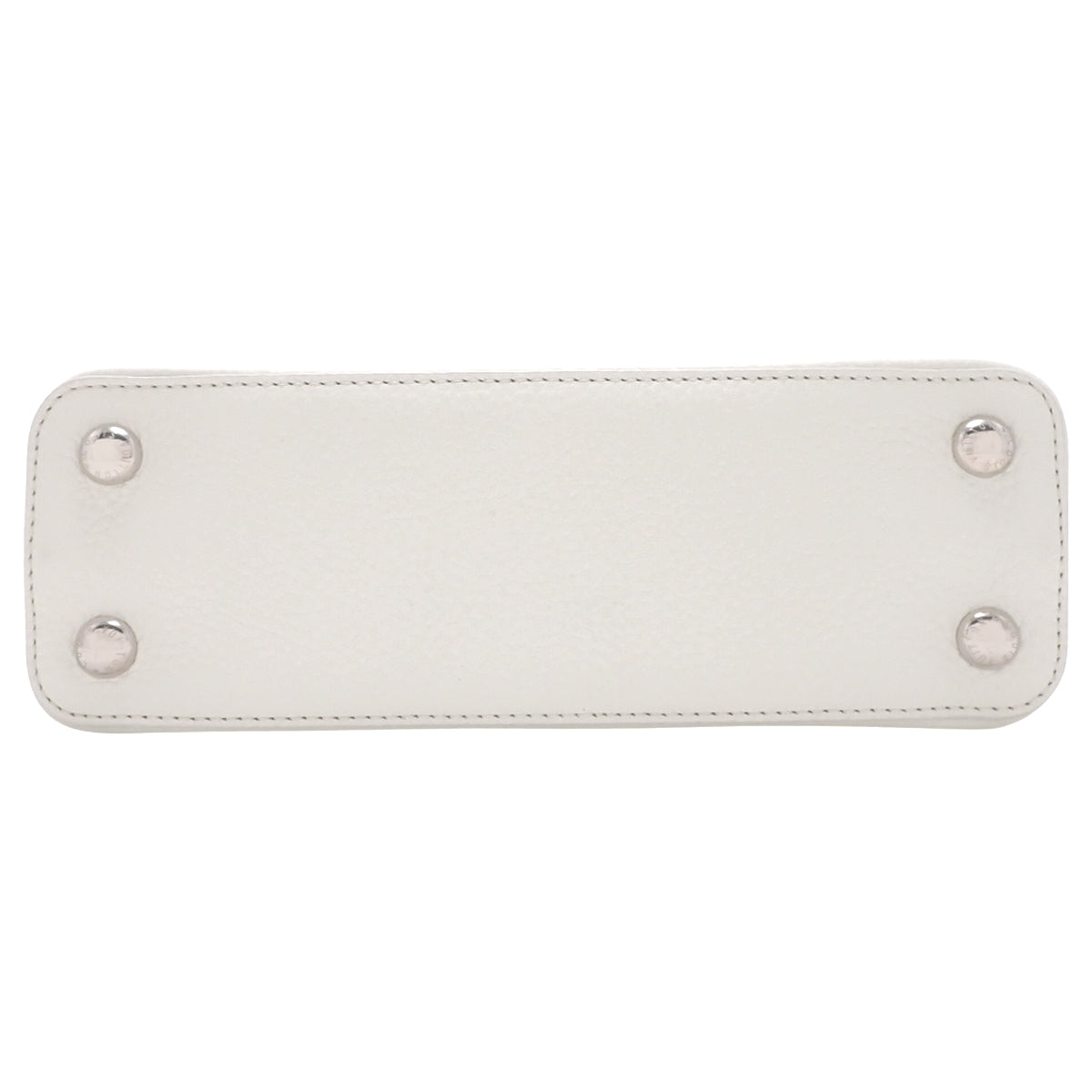 Capucine BB Snow, Triomphe Leather, White, M22054