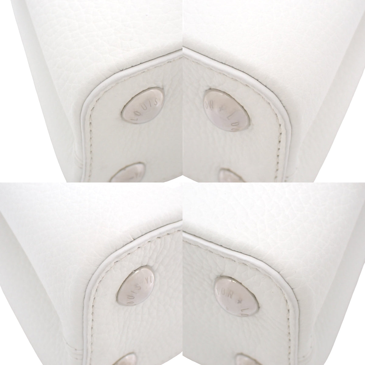 Capucine BB Snow, Triomphe Leather, White, M22054