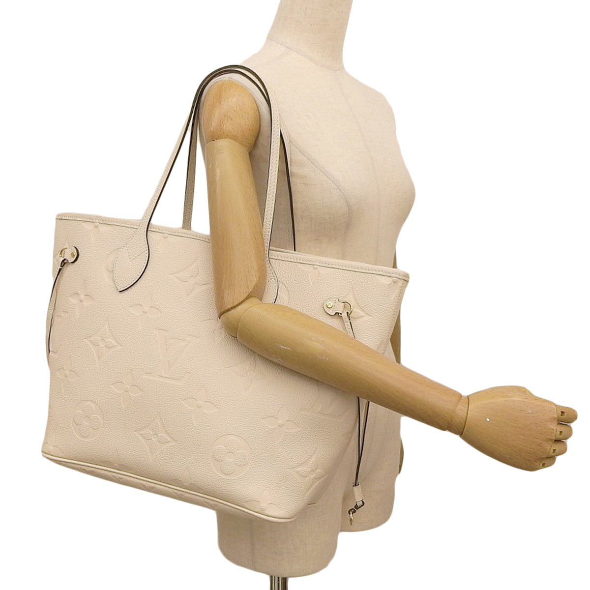 Monogram Empreinte Neverfull MM, Cream, M46676