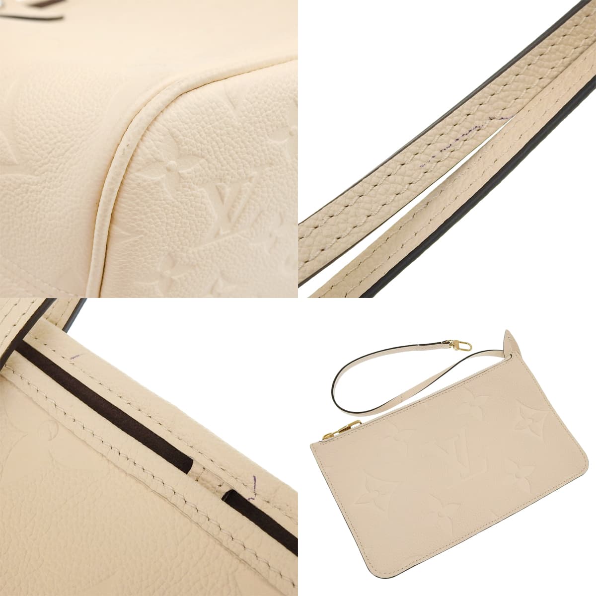 Monogram Empreinte Neverfull MM, Cream, M46676