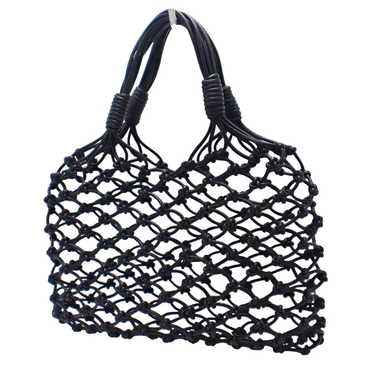 2-way mesh bag in vegan leather, black