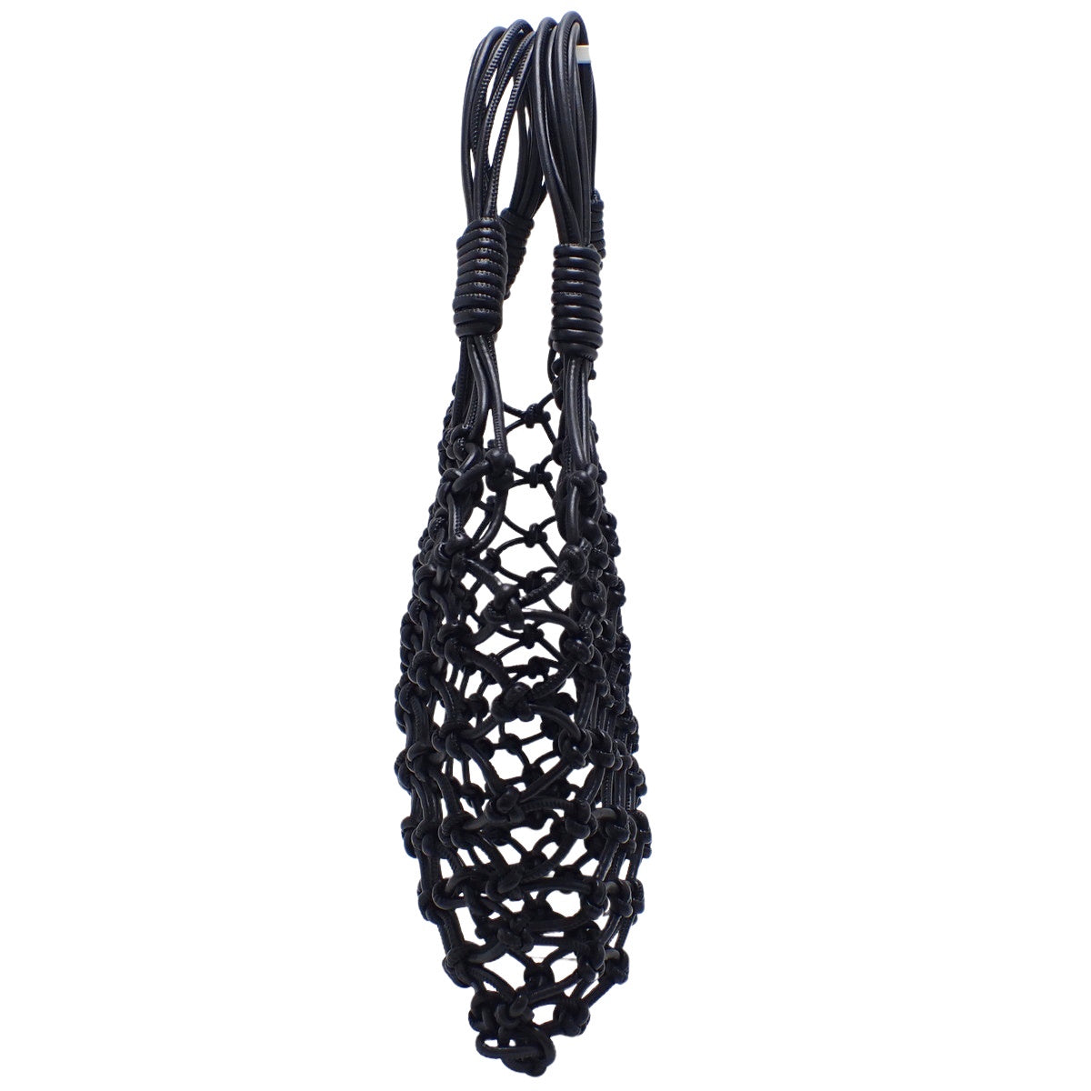 2-way mesh bag in vegan leather, black